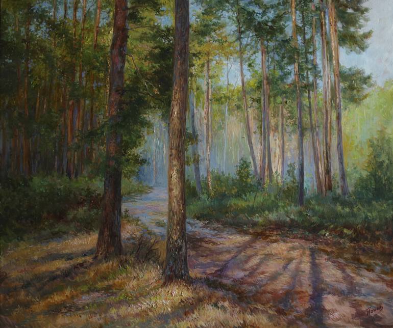 770x644 Saatchi Art Pine Forest Painting By Eduard Panov - Pine Forest Painting