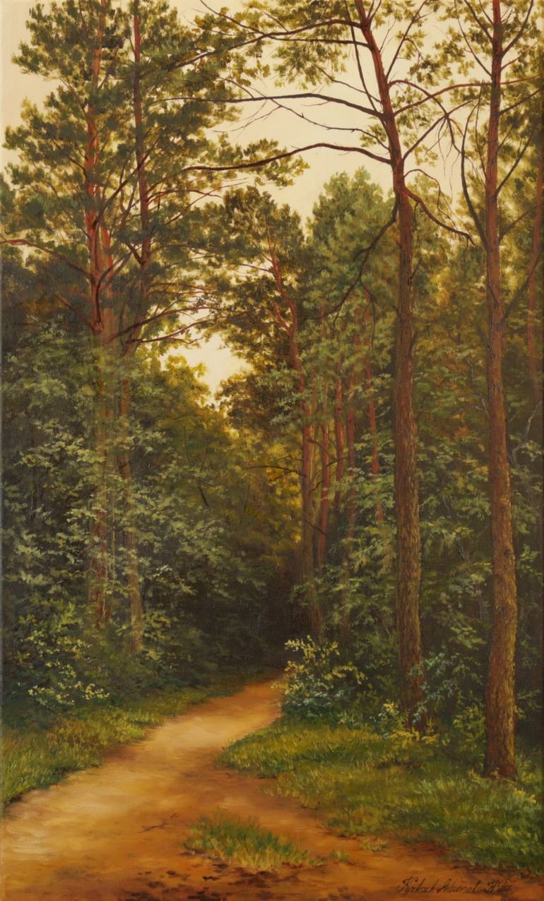 770x1276 Saatchi Art Pine Forest Painting By Nataliya Kyrkach Antonenko - Pine Forest Painting