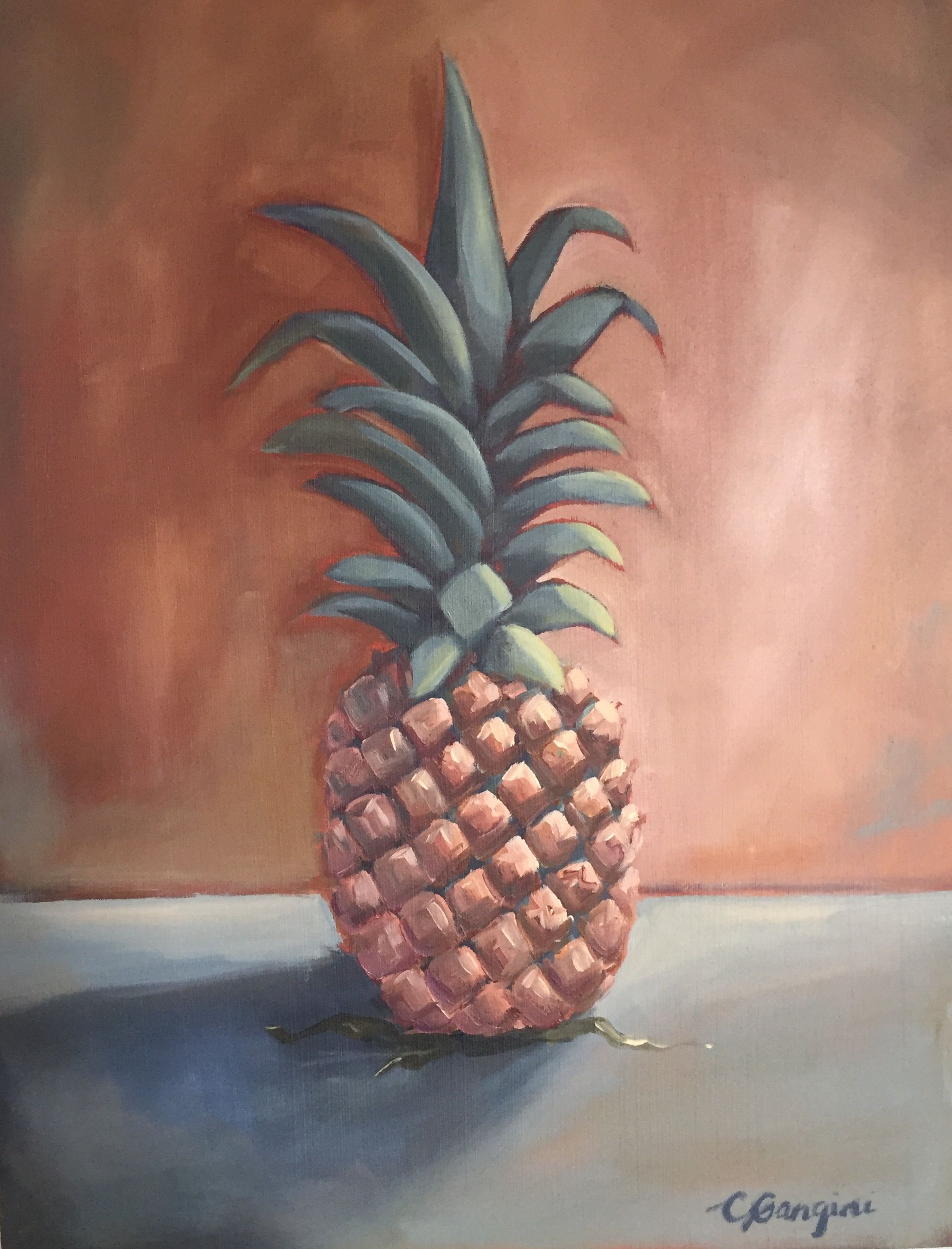 2014x2643 Maui Pineapple. Cganginiart. Maui, Oil Painting Cgangini Art - Pineapple Oil Painting