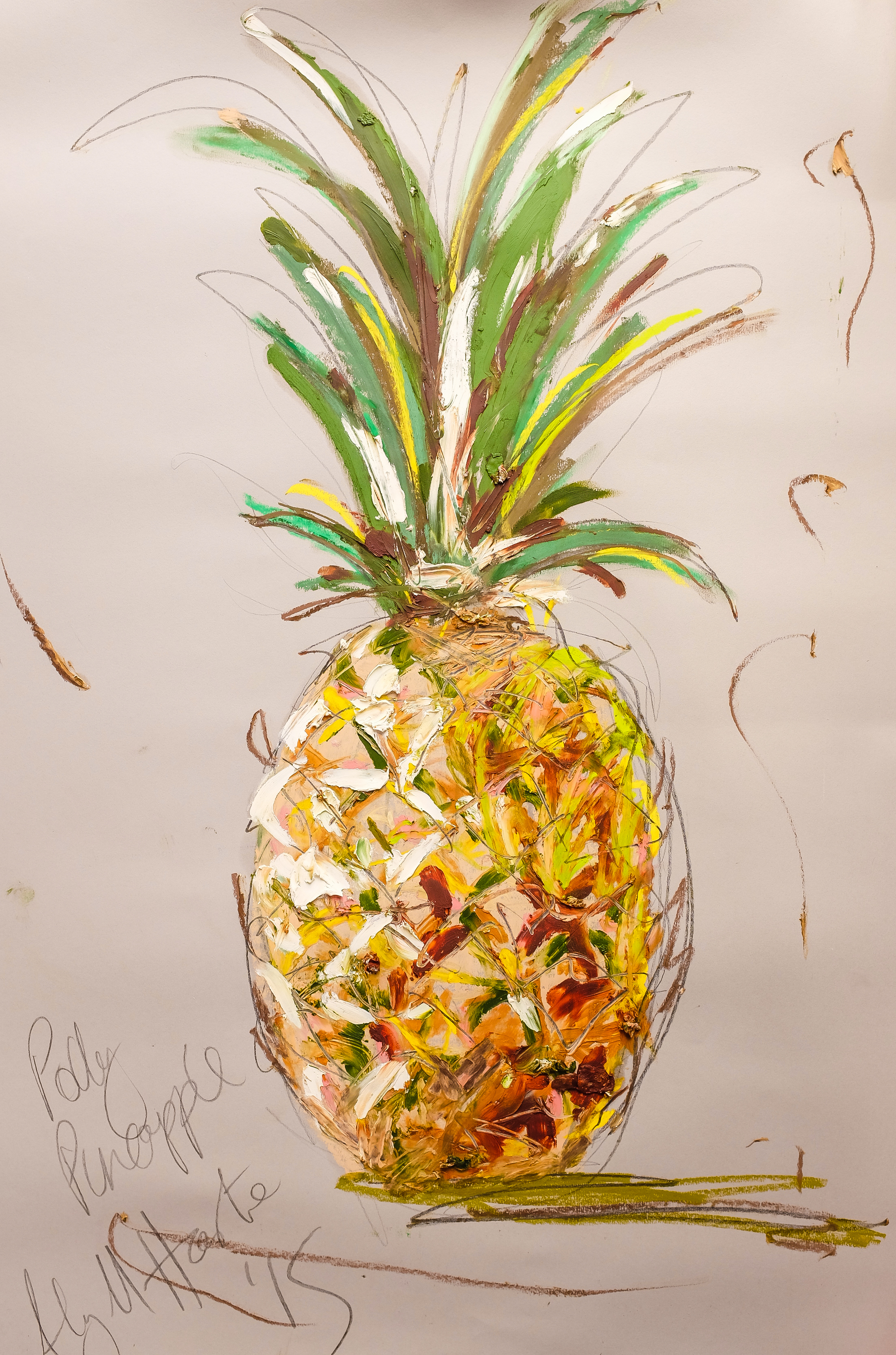 2209x3340 Pineapple Kitchen Art Print Unique Gifts Belfast Aly Harte - Pineapple Oil Painting