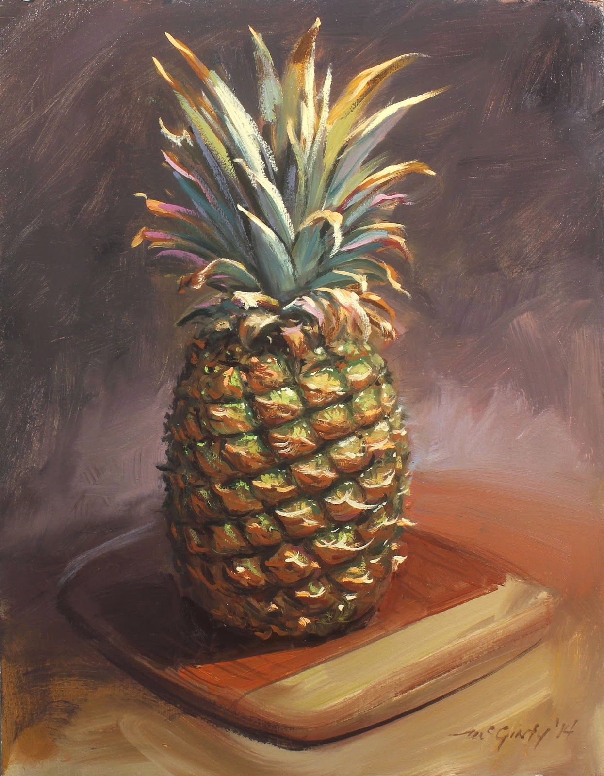 1245x1600 Twice A Week July 2014 Mick Mcginty Oil Painting Artists I Love - Pineapple Oil Painting