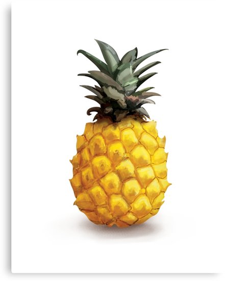 441x550 Pineapple Painting Canvas Prints By Art Landing Redbubble - Pineapple Painting
