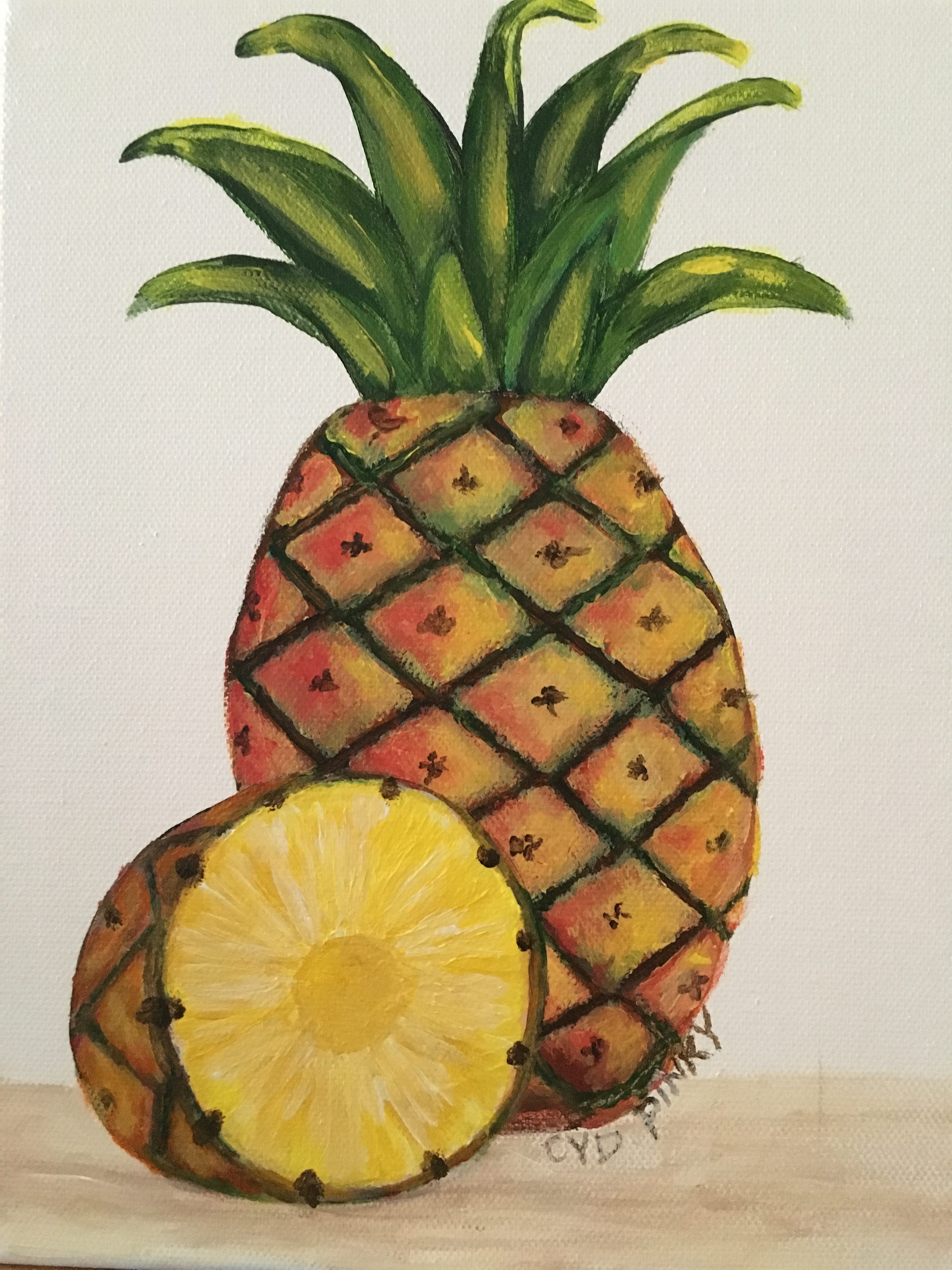 3024x4032 Pineapple Print Painting Artwork Home Decor Wall Decor - Pineapple Painting