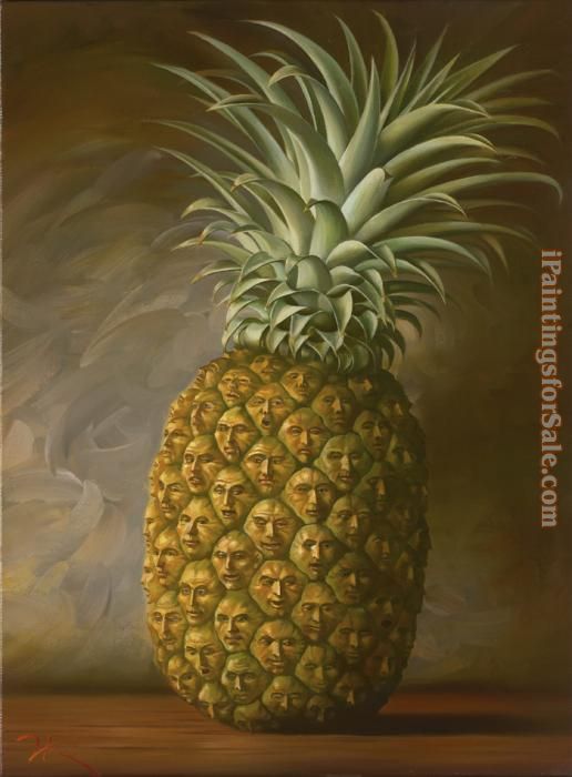 516x700 Unknown Artist Pineapple Painting - Pineapple Painting