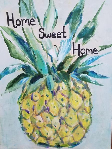 450x600 Home Sweet Home Pineapple Painting Seven Street Market - Pineapple Painting