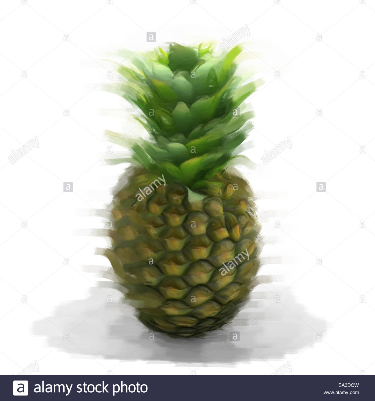 1300x1390 Watercolor Painted Pineapple Stock Photo 75064441 - Pineapple Watercolor Painting