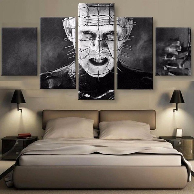640x640 Hellraiser Pinhead 5 Piece Canvas In Painting Amp Calligraphy - Pinhead Painting