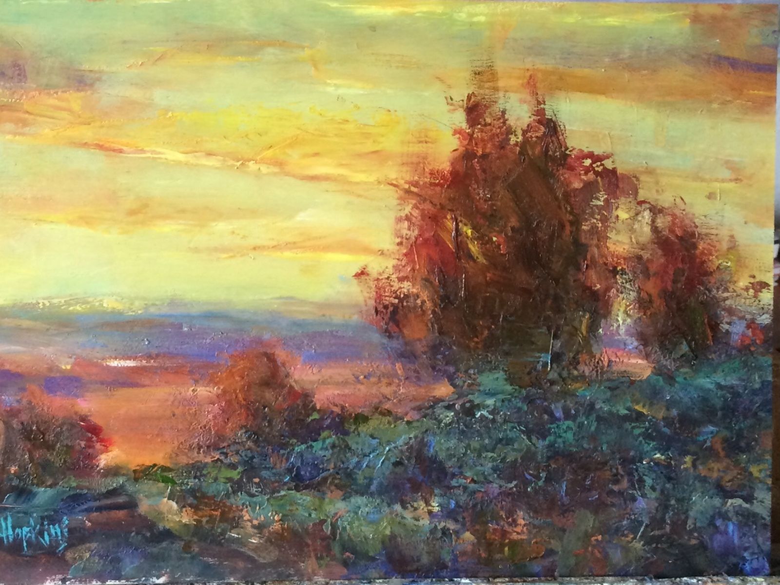 1600x1200 Art Painting Original Art Signed Oil Taos New Mexico - Pinion Painting