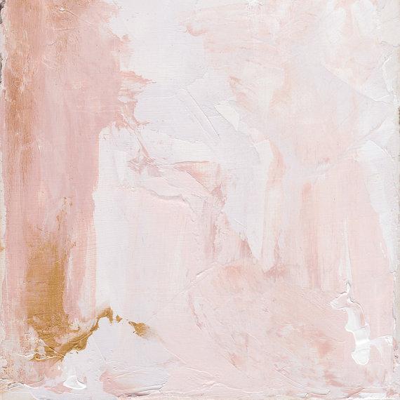 570x570 Gold And Pink Abstract Art - Pink Abstract Painting