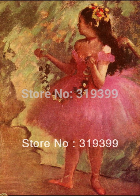457x640 Oil Painting Reproduction On Linen Canvas,dancer In Pink Dress By - Pink Ballerina Painting