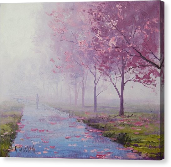 546x533 Misty Pink Painting By Graham Gercken - Pink Canvas Painting