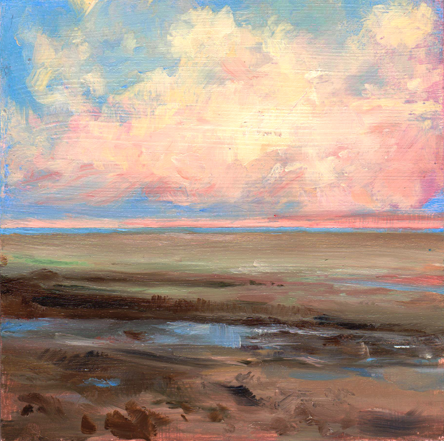 1500x1489 Fine Art By Priscilla Treacy Pink Cloud Landscape - Pink Cloud Painting