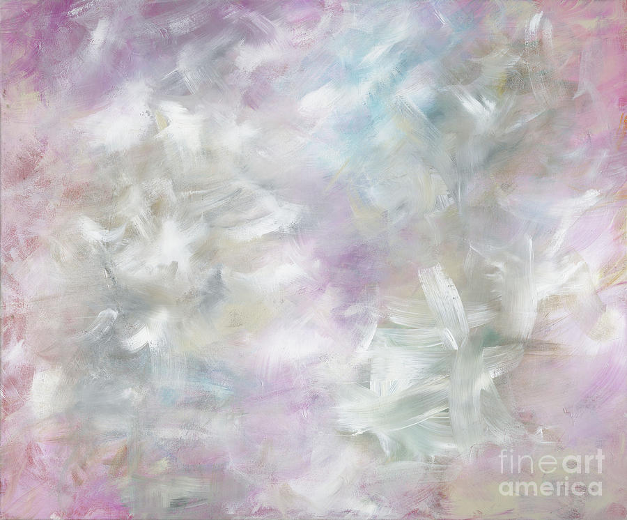 900x746 Pink Cloud Painting By Nadine Rippelmeyer - Pink Cloud Painting