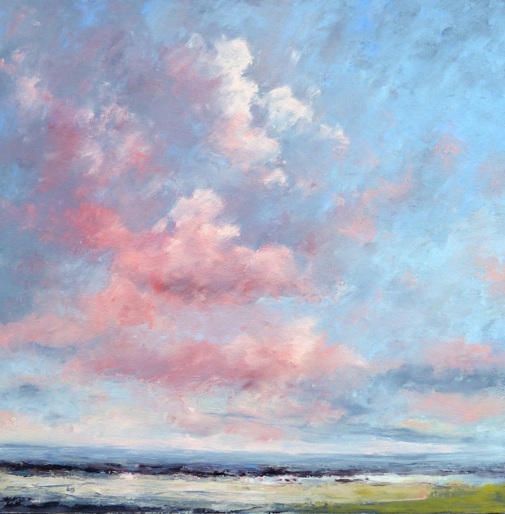 1007x1024 Pink Clouds - Pink Cloud Painting