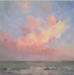 300x306 Pink Clouds 1 By Alice Underwood - Pink Cloud Painting