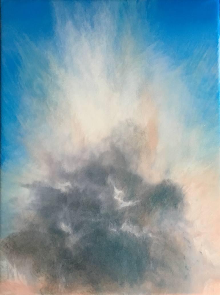 770x1033 Saatchi Art Pink Clouds Painting By Paul Hardern - Pink Cloud Painting