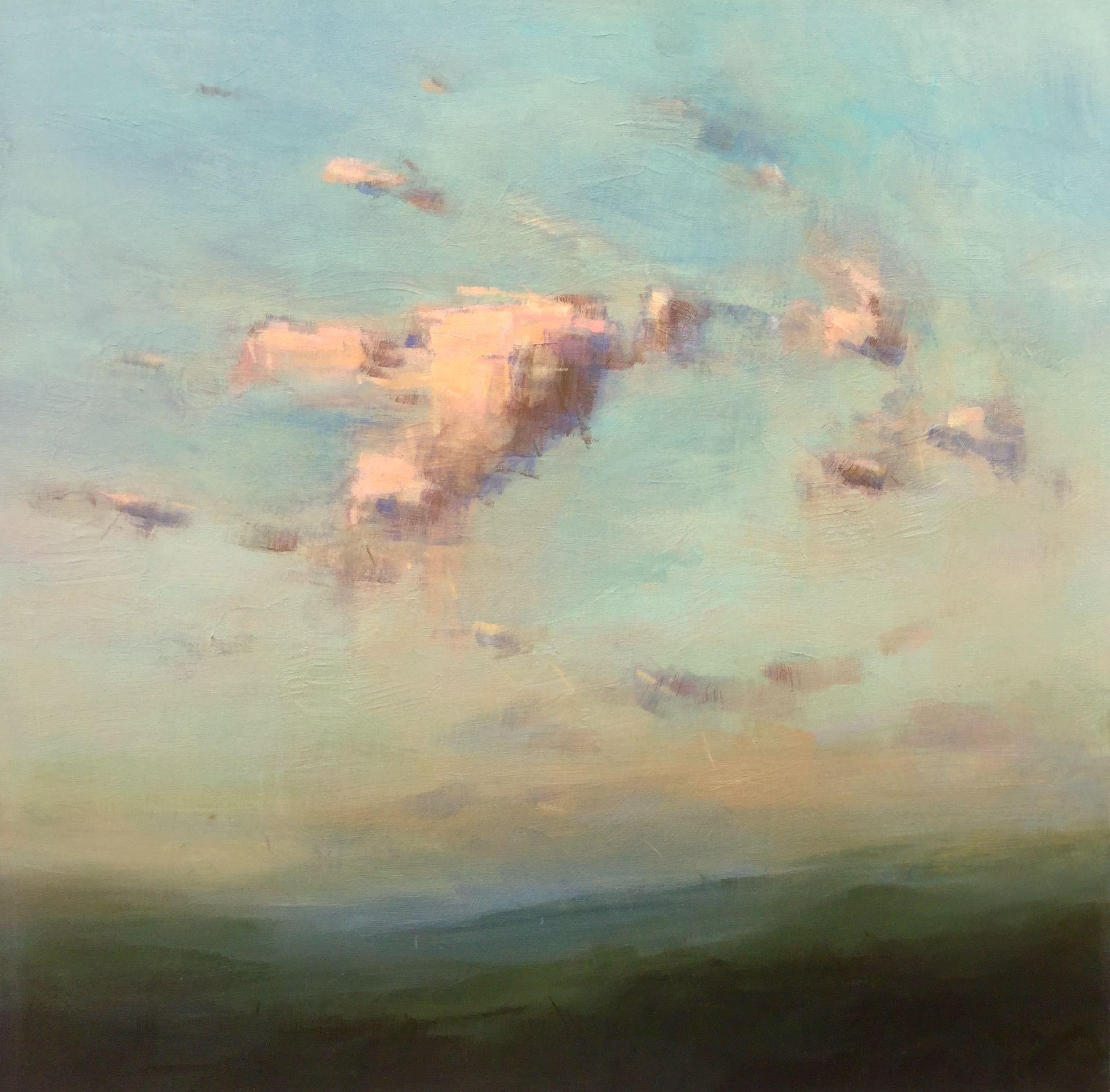 2297x2259 Richard Barrett .pink Clouds Burbage Gallerytop Contemporary Art - Pink Clouds Painting