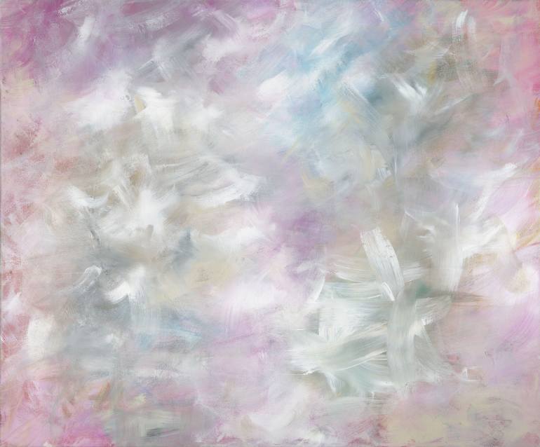 770x638 Saatchi Art Pink Cloud Painting By Nadine Rippelmeyer - Pink Clouds Painting