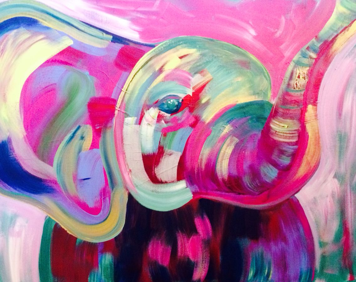 1136x902 Pink Elephant Painting. - Pink Elephant Painting