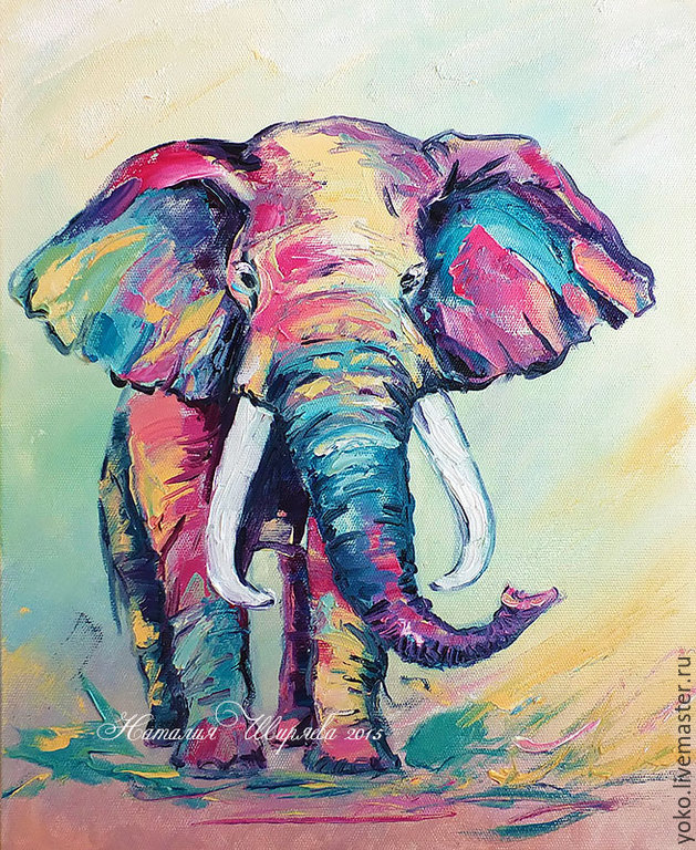 629x768 Elephant Painting Once There Lived A Pink Elephant Shop Online - Pink Elephant Painting