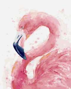 240x300 Diy Paint By Number Kit 1620 The Pink Flamingo Acrylic Painting - Pink Flamingo Painting