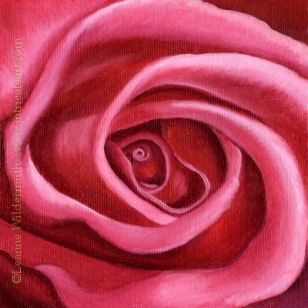 308x308 First Prize Pink Rose Flower Floral Oil Painting Art Floral Oils - Pink Floral Painting
