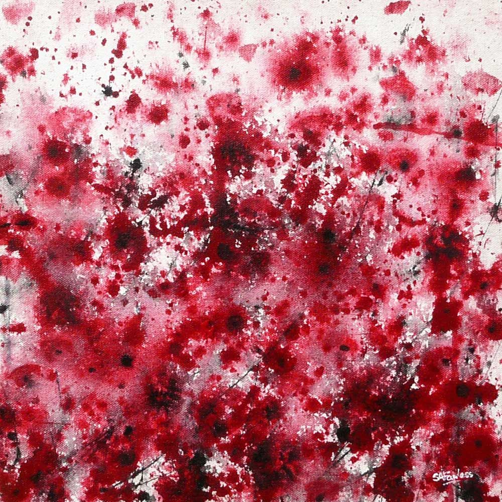 1000x1000 Poppies I 12x12 Inches - Pink Floral Painting