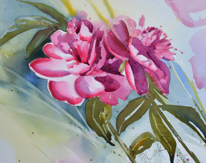 676x535 Pretty In Pink Floral - Pink Floral Painting
