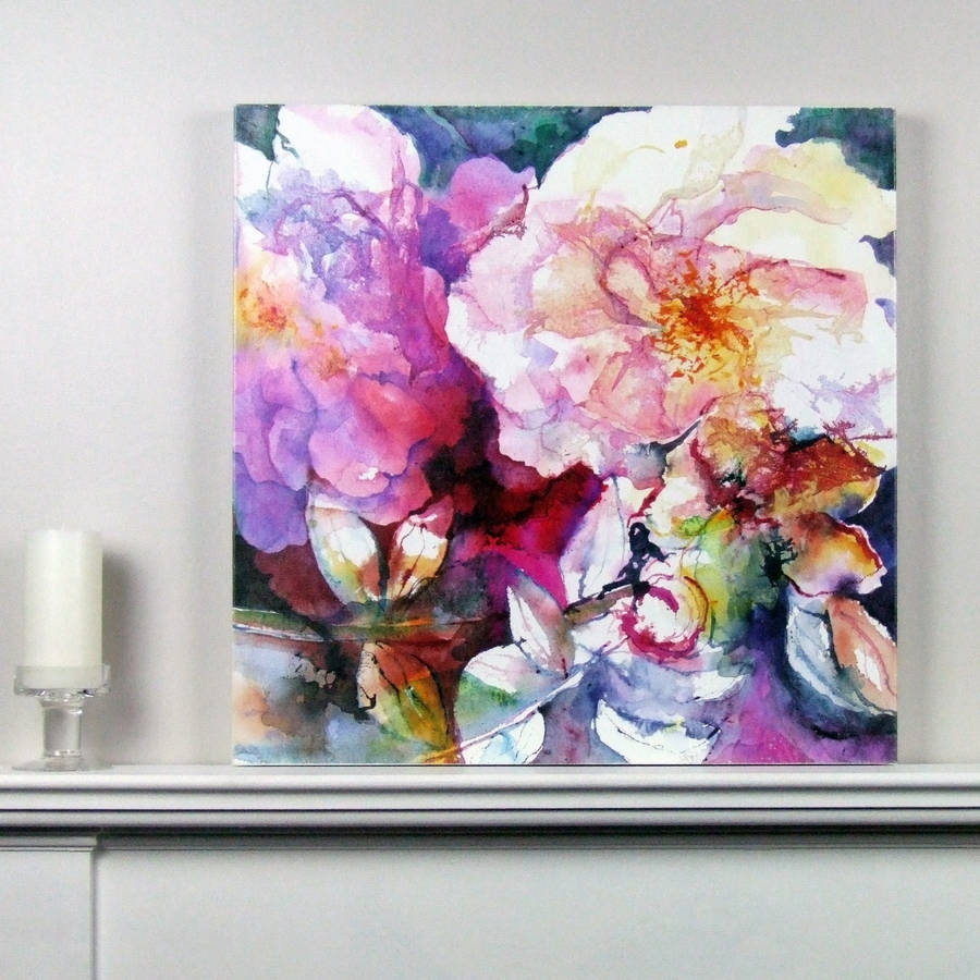 Pink Floral Painting at PaintingValley.com | Explore collection of Pink ...