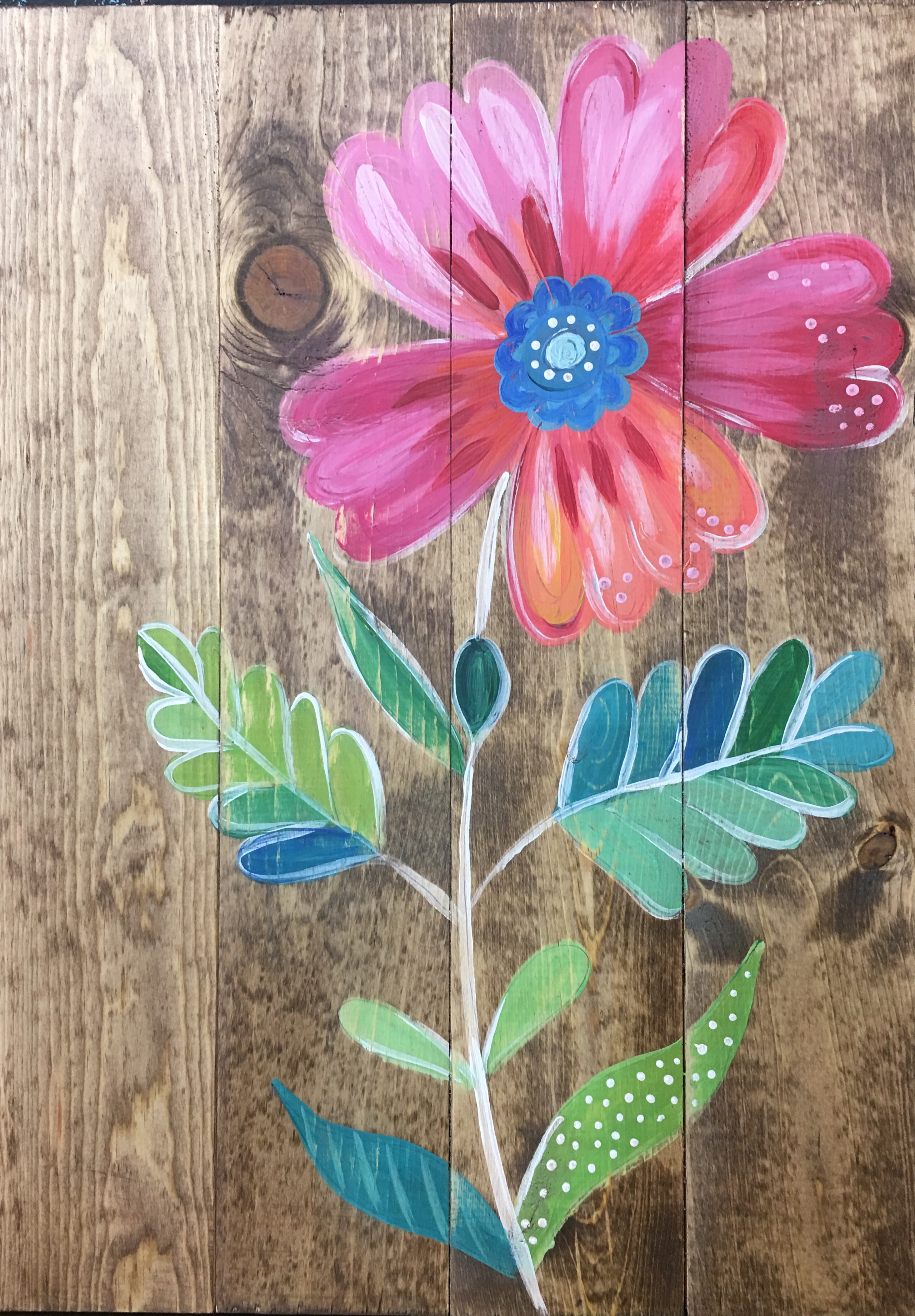 2562x3682 More Than Canvas - Pink Flower Painting