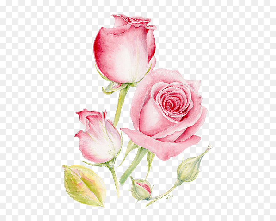 900x720 Pink Flowers Painting Printmaking - Pink Flower Painting