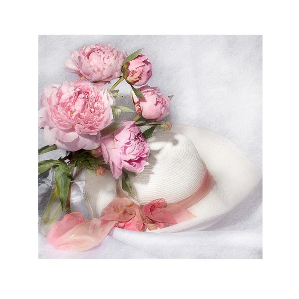 1000x1000 White Pink Flower Powder Rose Printing Painting Of Diamond - Pink Flower Painting