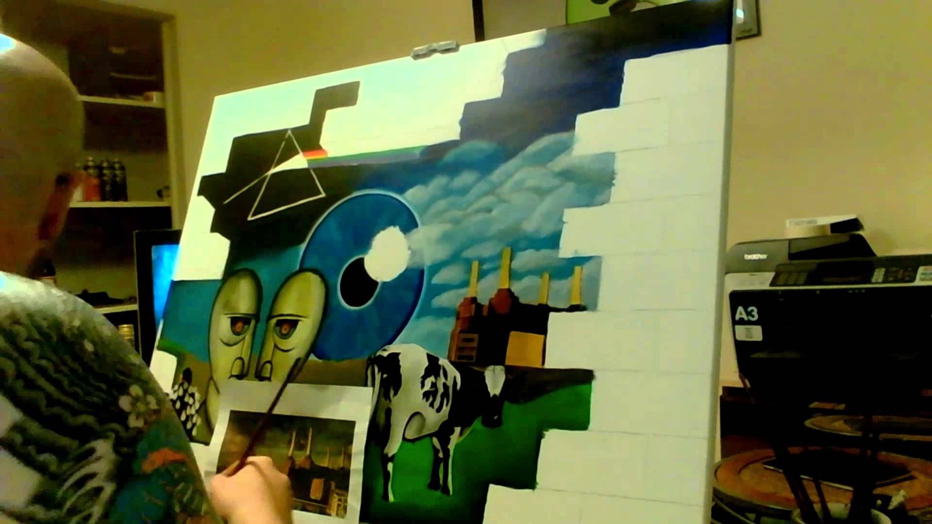 1920x1080 Pink Floyd Compilation Painting - Pink Floyd Painting