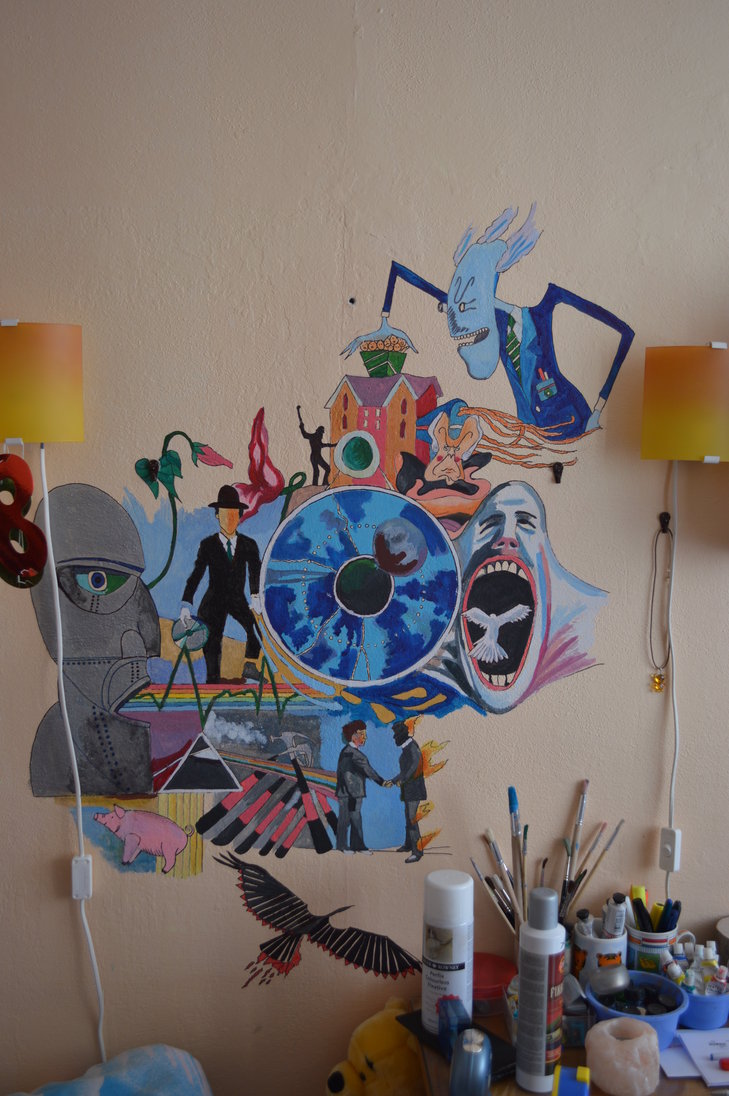 729x1096 Pink Floyd The Wall Painting By Zuzanagyarfasova - Pink Floyd Painting