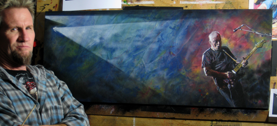 1147x522 Tom Nolldavid Gilmour Guitarist Pink Floyd Painting Photos By Tom - Pink Floyd Painting