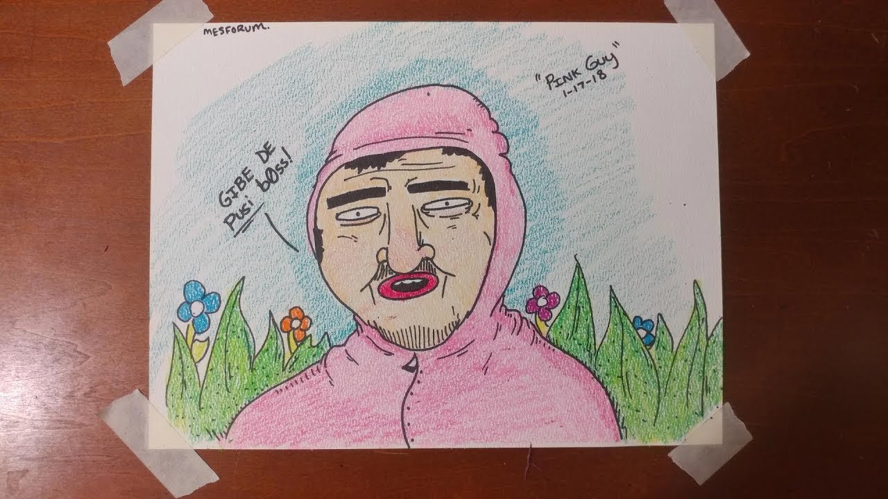 1280x720 Drawing Pink Guy (Filthy Frankjoji) - Pink Guy Painting