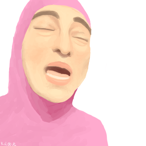 480x480 Pink Guy By Katyakit - Pink Guy Painting