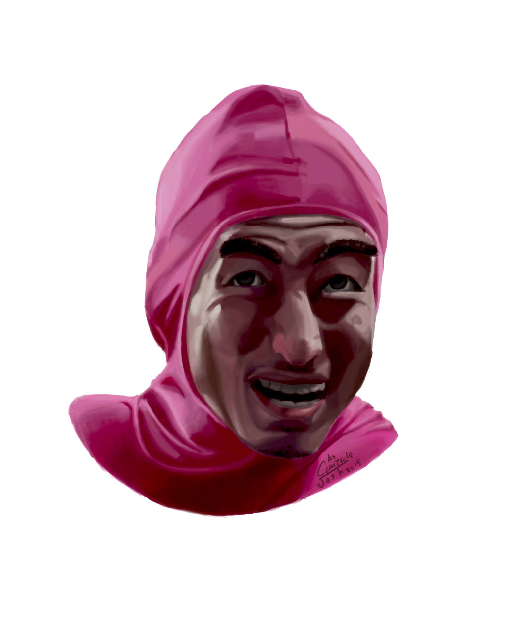 1024x1280 Pink Guy By Comradejosh - Pink Guy Painting