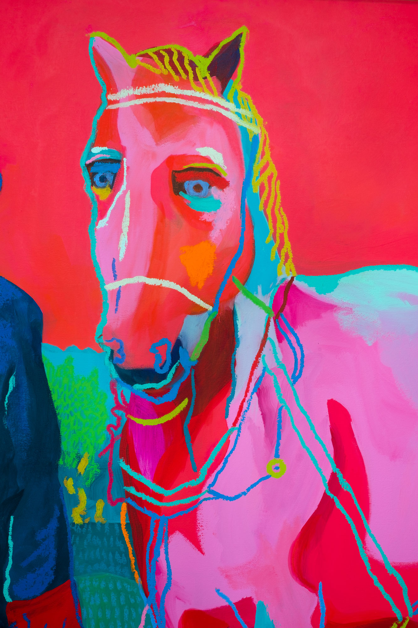 1333x2000 John Holcomb Pink Horse - Pink Horse Painting