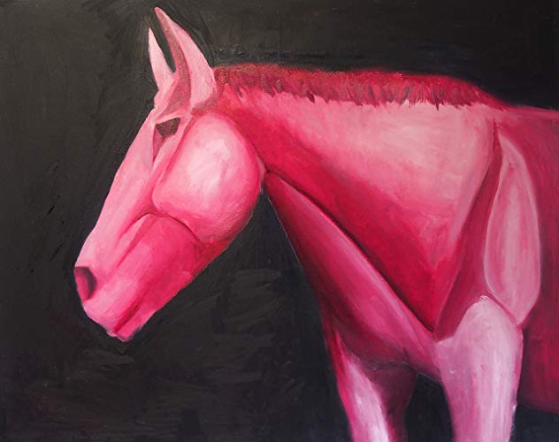 632x500 Pink Horse 16x20 45 - Pink Horse Painting