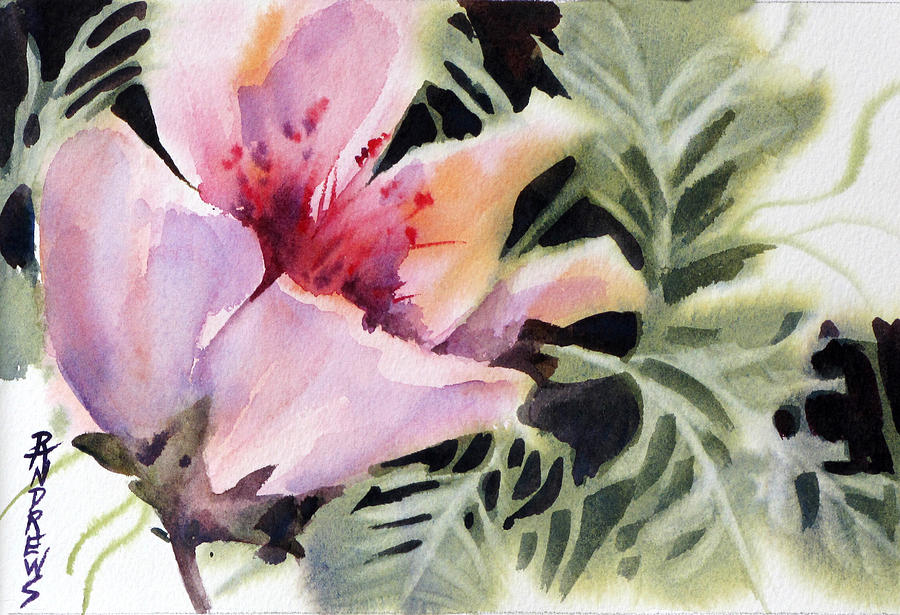 900x615 Pink Lady Painting By Rae Andrews - Pink Lady Painting