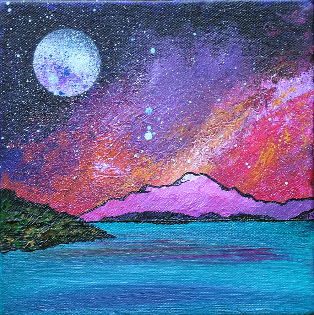 1000x1003 Paintings Amp Prints - Pink Landscape Painting