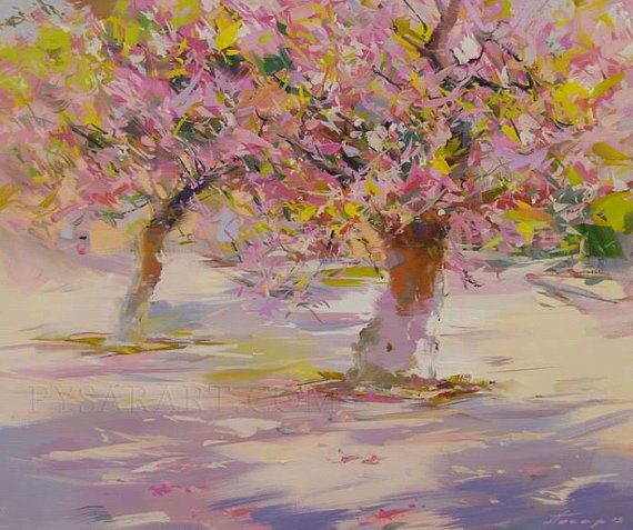 Pink Landscape Painting at PaintingValley.com | Explore collection of ...