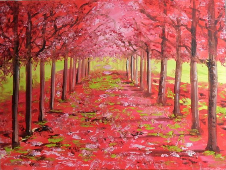 770x578 Saatchi Art Pink Landscape. Painting By Vita Schagen - Pink Landscape Painting