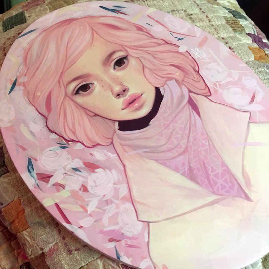 894x894 Pink Painting By Kelseybeckett - Pink Painting