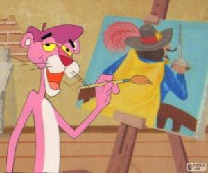 300x250 Pink Panther Puzzles Amp Jigsaw - Pink Panther Painting