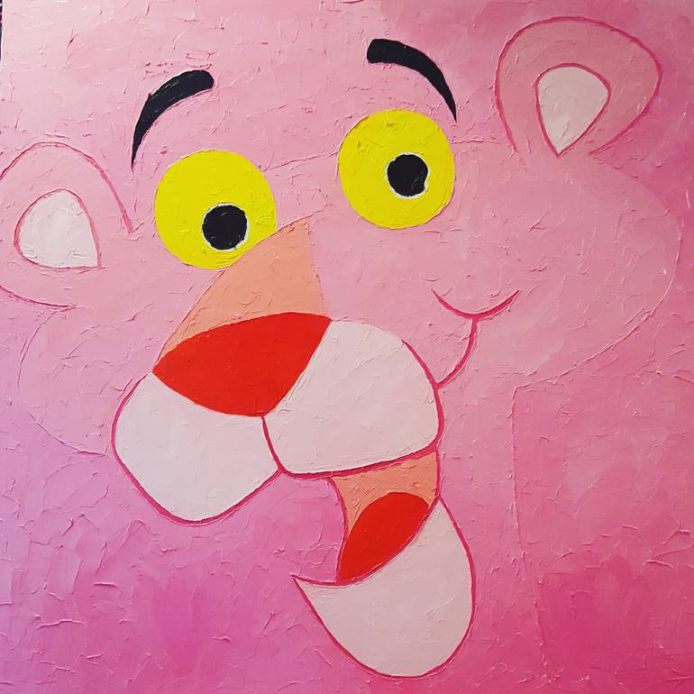 770x770 Saatchi Art Pink Panther Painting By Dominika Kaczmarczyk - Pink Panther Painting