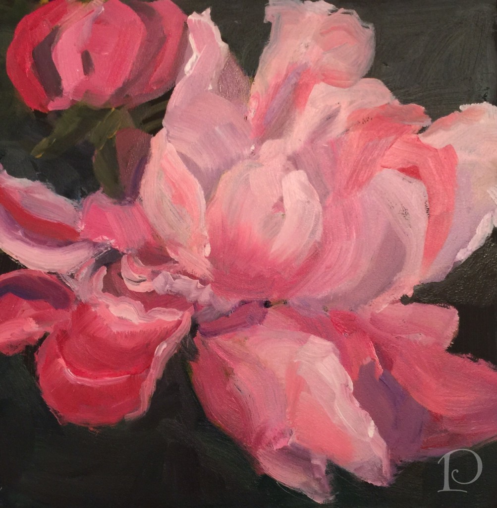 1003x1024 Pamela Copeman 30 Paintings In 30 Days Day 5, Pink Peony - Pink Peony Painting