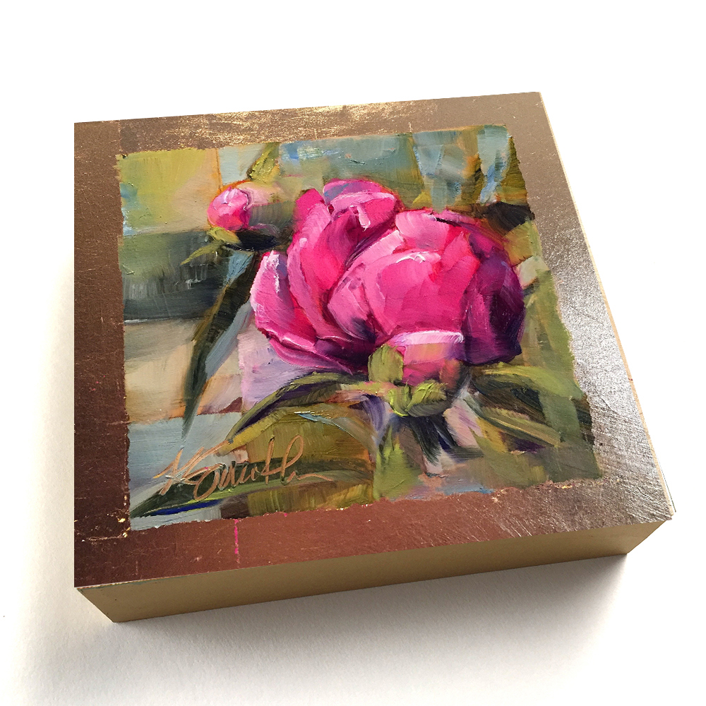 1000x1000 Pure Bliss Is An Original Daily Oil Painting Of A Gorgeous Pink Peony - Pink Peony Painting