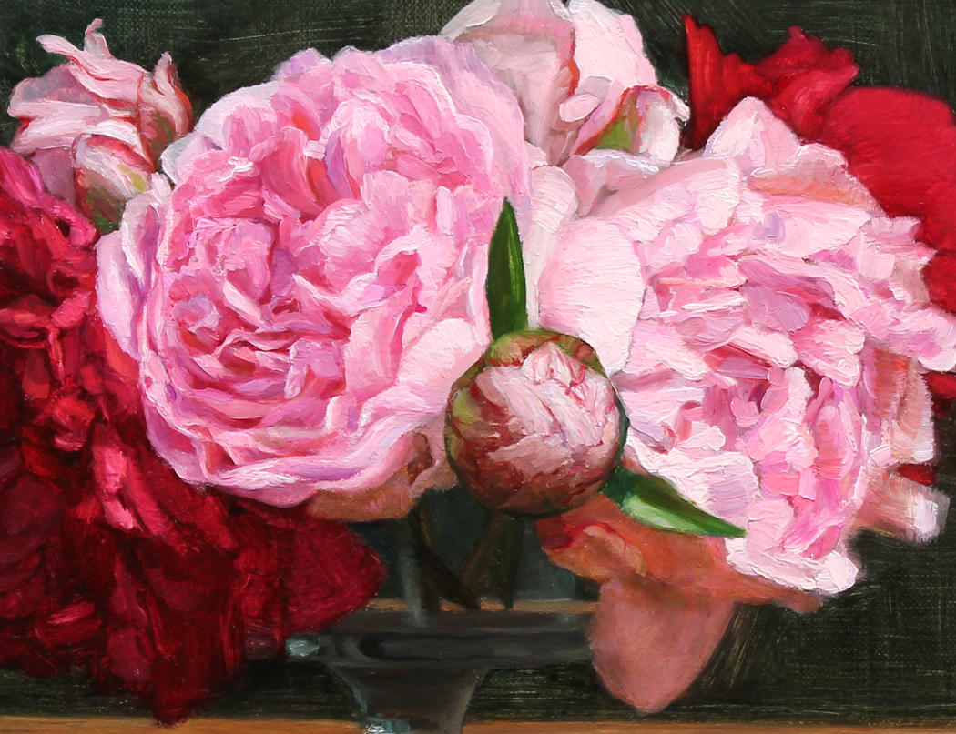 1050x807 The Second Peony Painting Of 2011 The Art Of Candice Bohannon - Pink Peony Painting